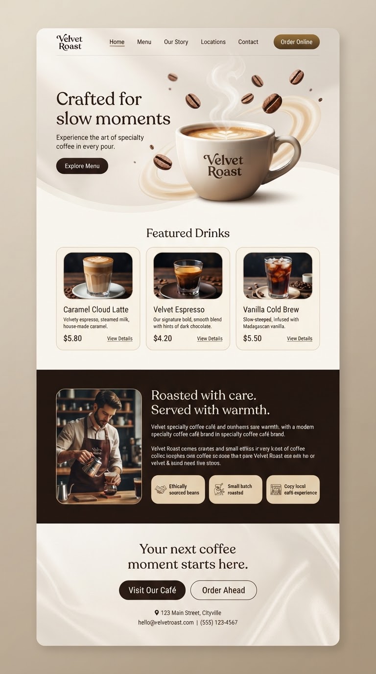 Landing page’e